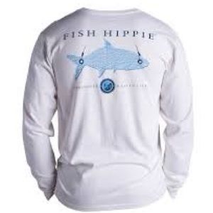 Fish Hippie Long sleeve tee- white